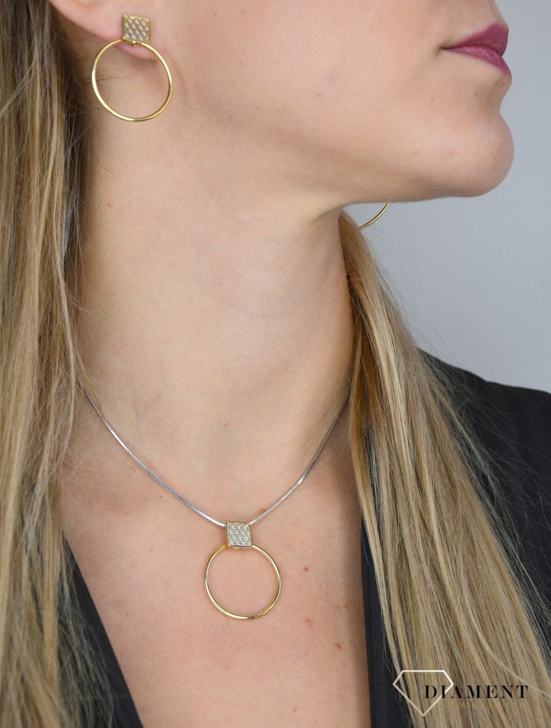 Złoty łańcuszek 585 linka białe złoto 1,5 mm DIA-LAN-1185-585 1,5mm ✅ Złoty łańcuszek o splocie linki ✅.jpg